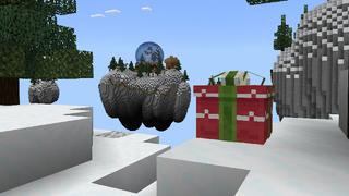 Screenshot of the Minecraft Bedrock Marketplace product Festive One Block created by Minty.