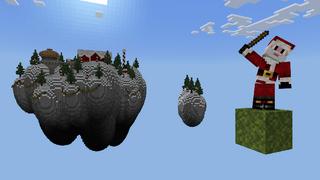 Screenshot of the Minecraft Bedrock Marketplace product Festive One Block created by Minty.