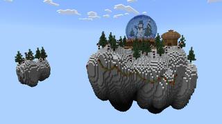 Screenshot of the Minecraft Bedrock Marketplace product Festive One Block created by Minty.