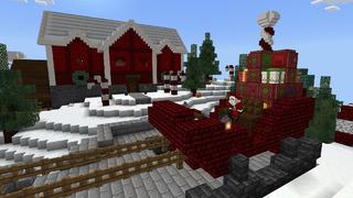 Screenshot of the Minecraft Bedrock Marketplace product Festive One Block created by Minty.