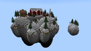 Screenshot of the Minecraft Bedrock Marketplace product Festive One Block created by Minty.