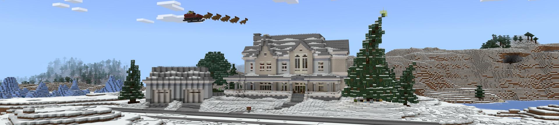 Panorama of the Minecraft Bedrock Marketplace product Festive Roleplay created by Minty.