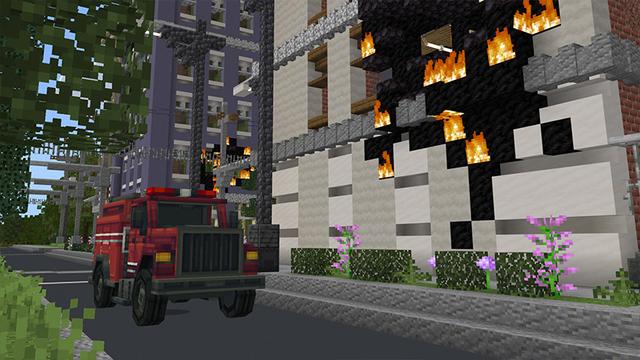 Screenshot of the Minecraft Bedrock Marketplace product FIRE STATION created by Minty.