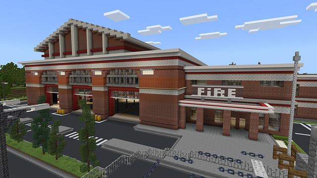 Screenshot of the Minecraft Bedrock Marketplace product FIRE STATION created by Minty.