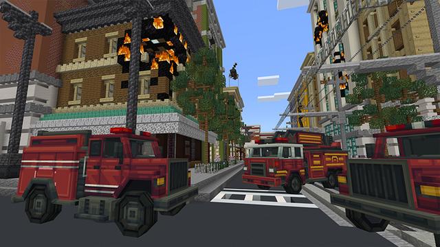 Screenshot of the Minecraft Bedrock Marketplace product FIRE STATION created by Minty.