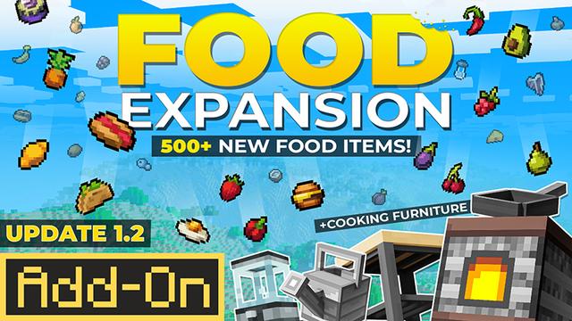 Thumbnail of the Minecraft Bedrock Marketplace product FOOD EXPANSION created by Minty.