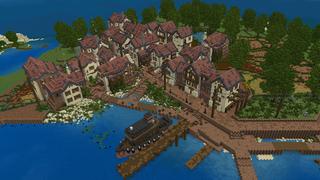Screenshot of the Minecraft Bedrock Marketplace product Harbour Survival created by Minty.
