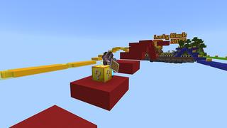Screenshot of the Minecraft Bedrock Marketplace product Lucky Block Race created by Minty.