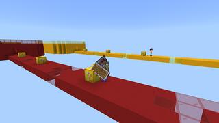 Screenshot of the Minecraft Bedrock Marketplace product Lucky Block Race created by Minty.