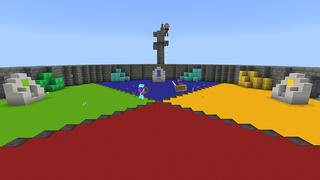 Screenshot of the Minecraft Bedrock Marketplace product Lucky Block Race created by Minty.