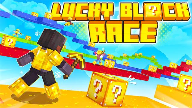 Thumbnail of the Minecraft Bedrock Marketplace product Lucky Block Race created by Minty.