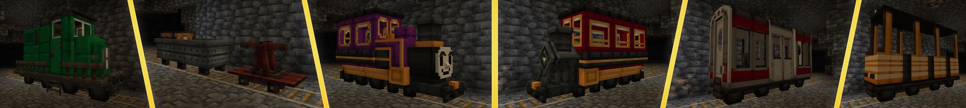 Panorama of the Minecraft Bedrock Marketplace product Minecarts created by Novasoft.