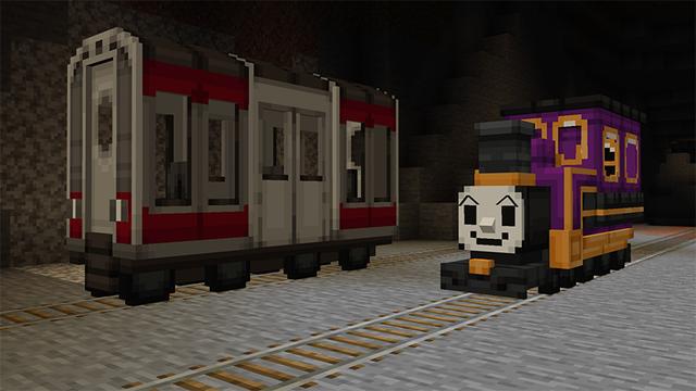 Screenshot of the Minecraft Bedrock Marketplace product Minecarts created by Novasoft.