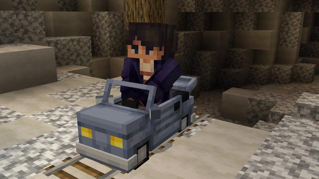 Screenshot of the Minecraft Bedrock Marketplace product Minecarts created by Novasoft.