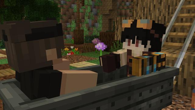 Screenshot of the Minecraft Bedrock Marketplace product Minecarts created by Novasoft.