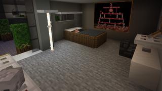 Screenshot of the Minecraft Bedrock Marketplace product Modern Sky Base! created by Minty.