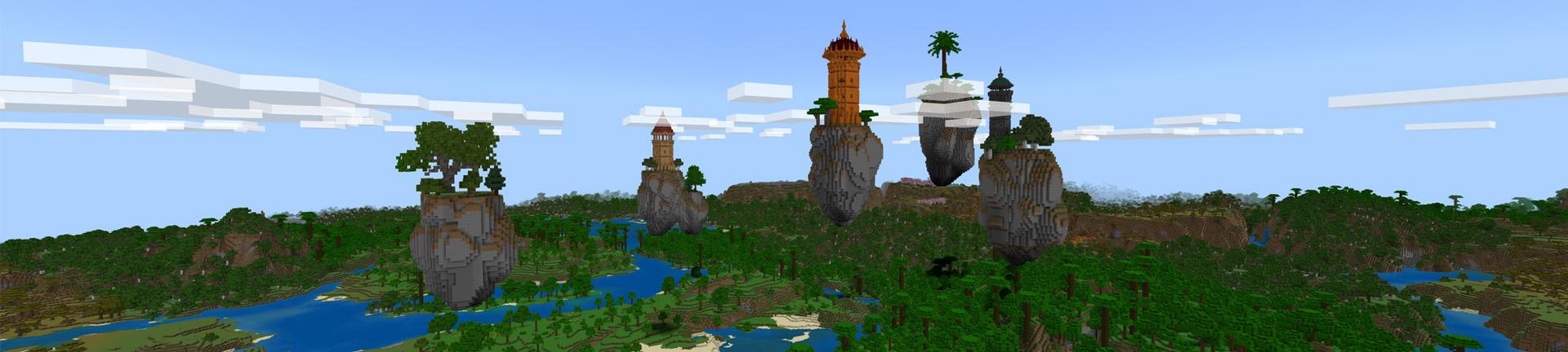 Panorama of the Minecraft Bedrock Marketplace product ONE BLOCK BUT ON A SEED created by Minty.