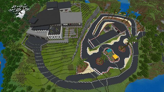 Screenshot of the Minecraft Bedrock Marketplace product RACE TRACK MANSION created by Minty.