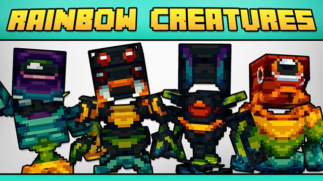 Thumbnail of the Minecraft Bedrock Marketplace product RAINBOW CREATURES created by Minty.