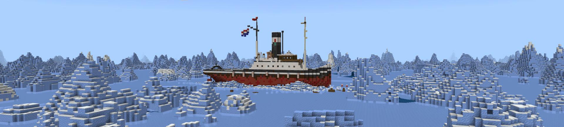 Panorama of the Minecraft Bedrock Marketplace product Shipwreck Survival 2 created by Minty.