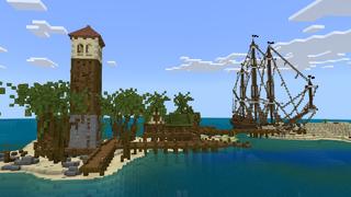 Screenshot of the Minecraft Bedrock Marketplace product Shipwreck Survival created by Minty.
