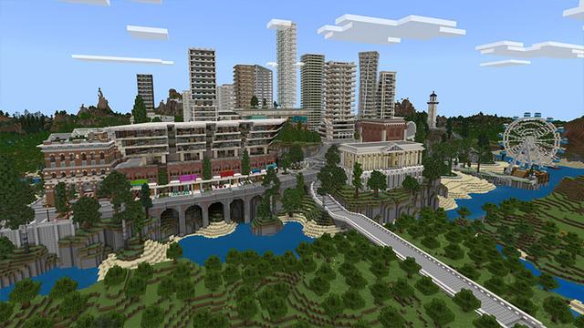 Screenshot of the Minecraft Bedrock Marketplace product THE BIG CITY created by Minty.