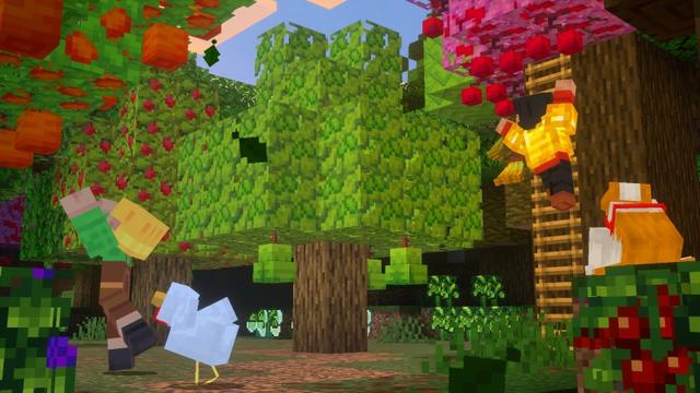 Screenshot of the Minecraft Bedrock Marketplace product Farms + Foods created by Misfits.