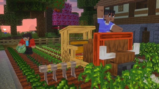 Screenshot of the Minecraft Bedrock Marketplace product Farms + Foods created by Misfits.