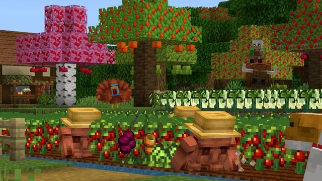 Screenshot of the Minecraft Bedrock Marketplace product Farms + Foods created by Misfits.