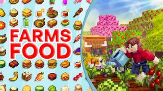 Thumbnail of the Minecraft Bedrock Marketplace product Farms + Foods created by Misfits.