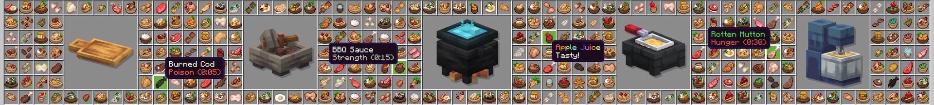 Panorama of the Minecraft Bedrock Marketplace product Food created by Misfits.
