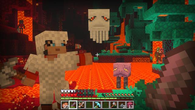 Screenshot of the Minecraft Bedrock Marketplace product Horror Texture Pack created by Misfits.