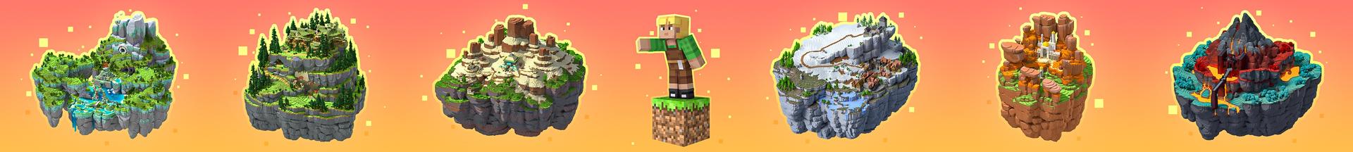 Panorama of the Minecraft Bedrock Marketplace product OneBlock created by Misfits.