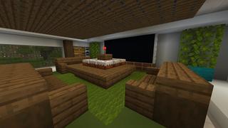 Screenshot of the Minecraft Bedrock Marketplace product Cliffside Millionaire Mansion created by Mob Pie.