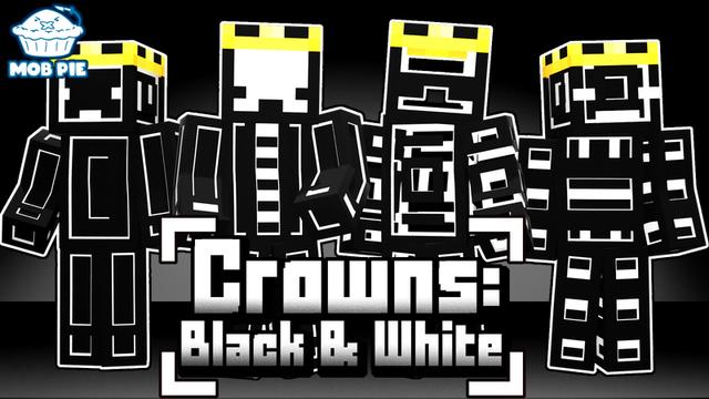 Thumbnail of the Minecraft Bedrock Marketplace product Crowns: Black & White created by Mob Pie.