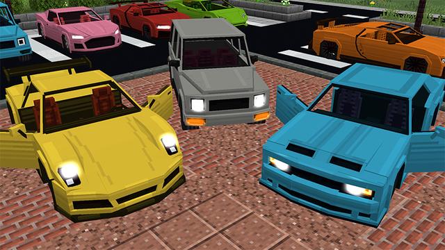 Screenshot of the Minecraft Bedrock Marketplace product Luxury Cars Add-On created by Mob Pie.