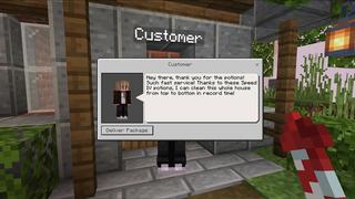 Screenshot of the Minecraft Bedrock Marketplace product Magic Witch Delivery Simulator created by Mob Pie.