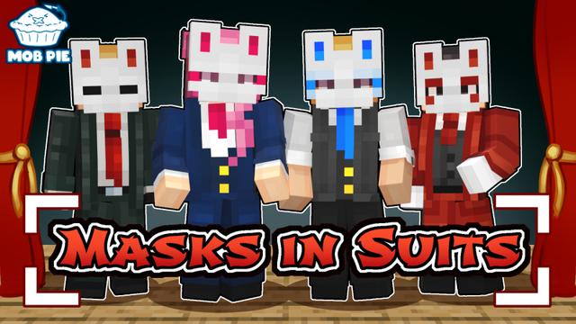 Thumbnail of the Minecraft Bedrock Marketplace product Masks In Suits created by Mob Pie.