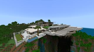 Screenshot of the Minecraft Bedrock Marketplace product Millionaire Cliffside Mansion created by Mob Pie.