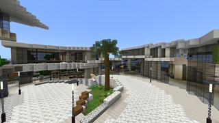 Screenshot of the Minecraft Bedrock Marketplace product Millionaire Cliffside Mansion created by Mob Pie.