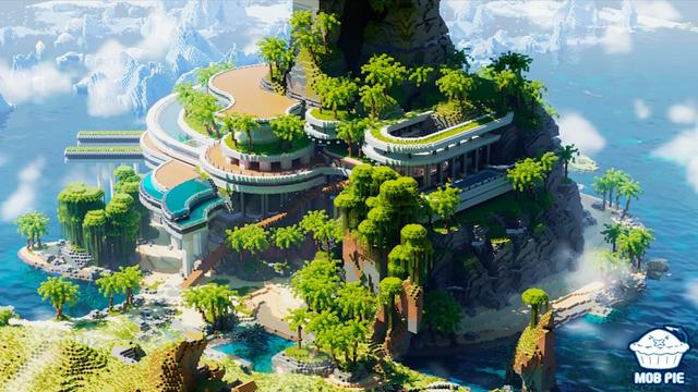 Thumbnail of the Minecraft Bedrock Marketplace product Mansão da Ilha dos Milionários created by Mob Pie.