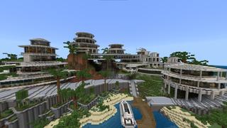 Screenshot of the Minecraft Bedrock Marketplace product Millionaire Island Resort created by Mob Pie.