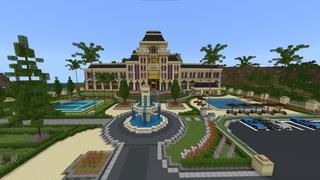 Screenshot of the Minecraft Bedrock Marketplace product Millionaire Mansion created by Mob Pie.