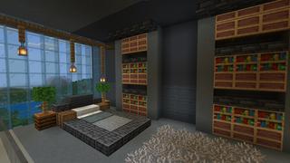 Screenshot of the Minecraft Bedrock Marketplace product Modern Mansion created by Mob Pie.