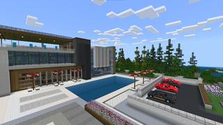 Screenshot of the Minecraft Bedrock Marketplace product Modern Mansion created by Mob Pie.