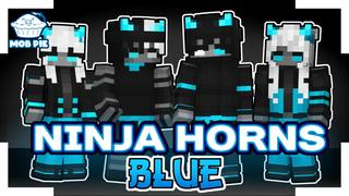 Thumbnail of the Minecraft Bedrock Marketplace product Ninja Horns: Blue created by Mob Pie.