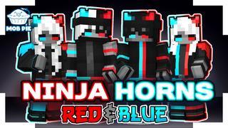 Thumbnail of the Minecraft Bedrock Marketplace product Ninja Horns: Red & Blue created by Mob Pie.