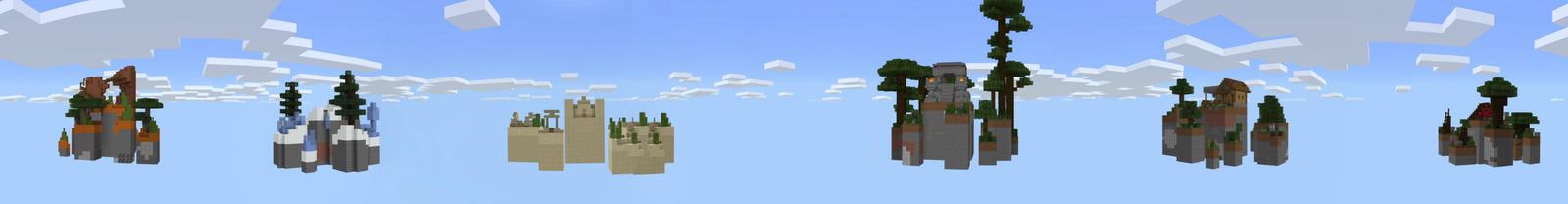 Panorama of the Minecraft Bedrock Marketplace product One Block Lucky Blocks created by Mob Pie.