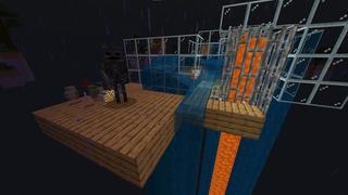 Screenshot of the Minecraft Bedrock Marketplace product One Block Lucky Blocks created by Mob Pie.