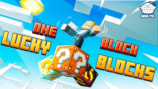 Thumbnail of the Minecraft Bedrock Marketplace product One Block Lucky Blocks created by Mob Pie.
